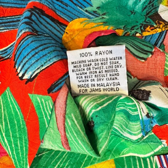 JAMS WORLD Aloha Hawaiian Short Sleeve Shirt Tropicala XL NWT - Picture 6 of 8